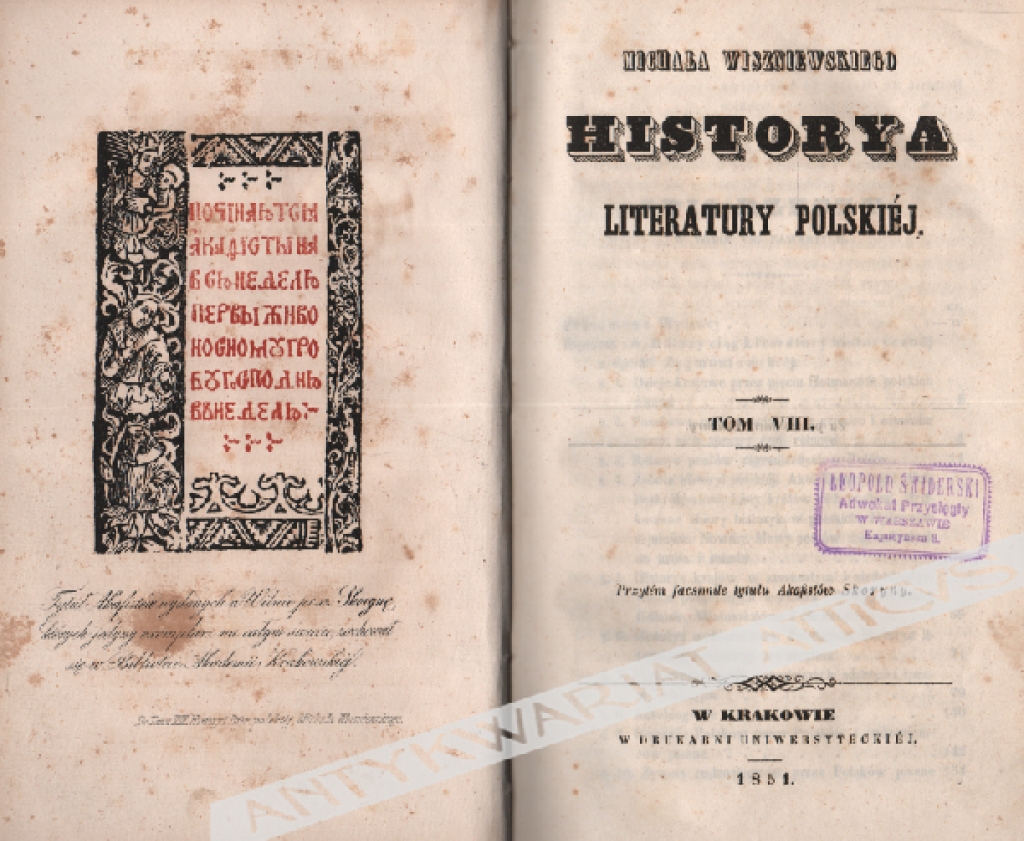 Historya literatury polskiej, t. VIII