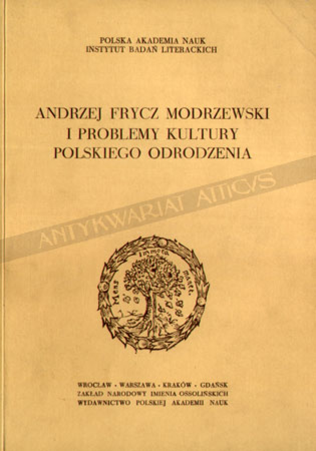 Andrzej Frycz Modrzewski i problemy kultury polskiego odrodzenia