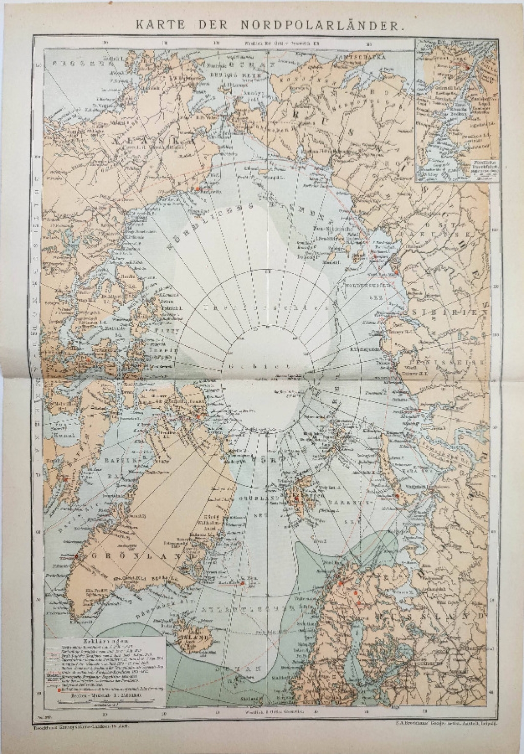 [mapa Arktyki, 1898]  Nordpolarlander