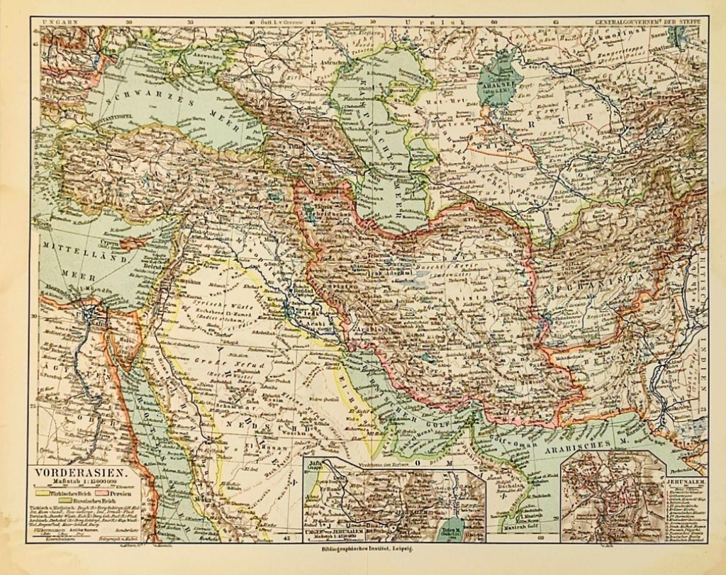 [mapa, ok. 1900] Vorderasien [Bliski Wschód]