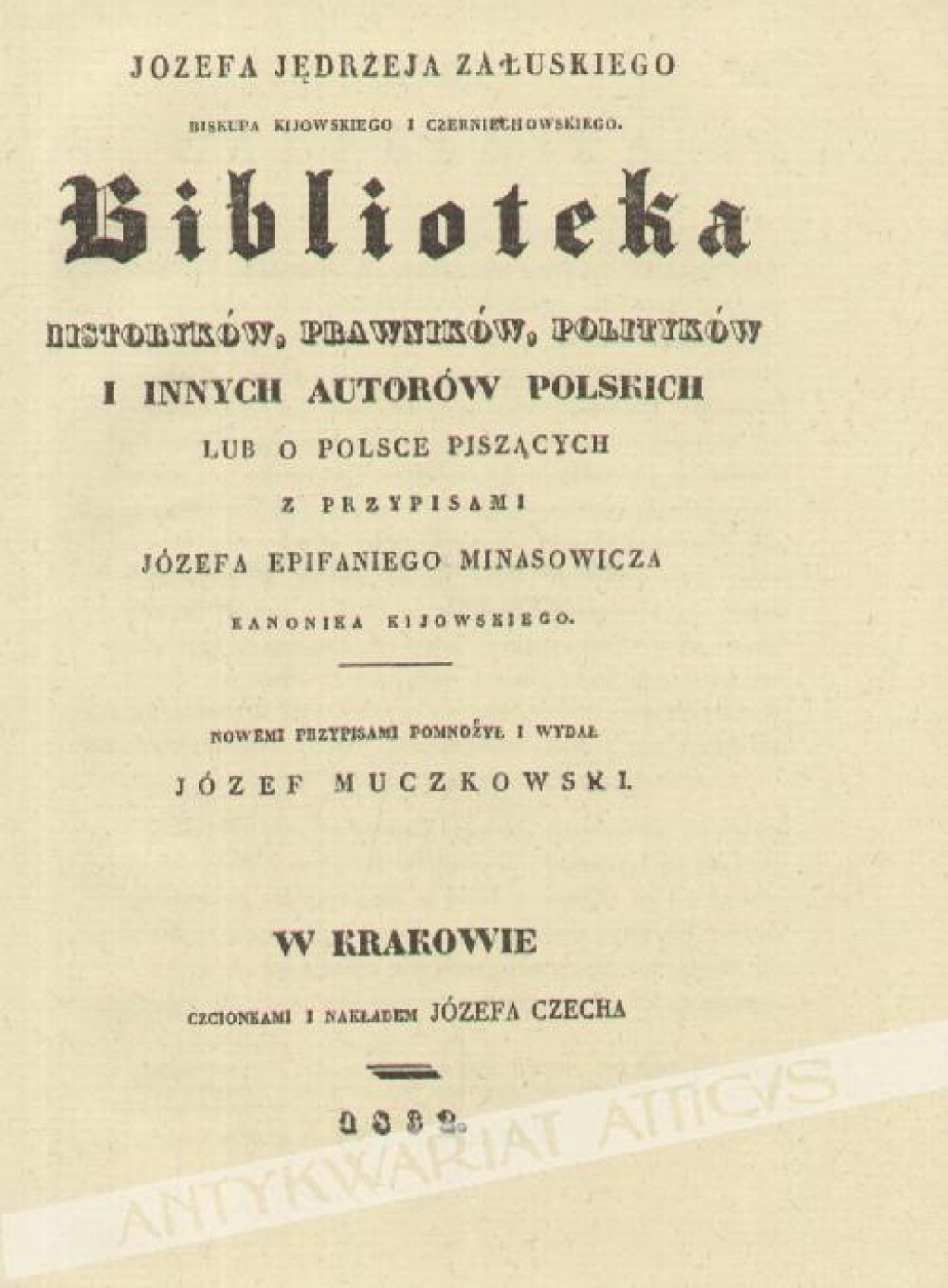 Biblioteka historyków, prawników, polityków i innych autorów polskich lub o Polsce piszących [reprint]