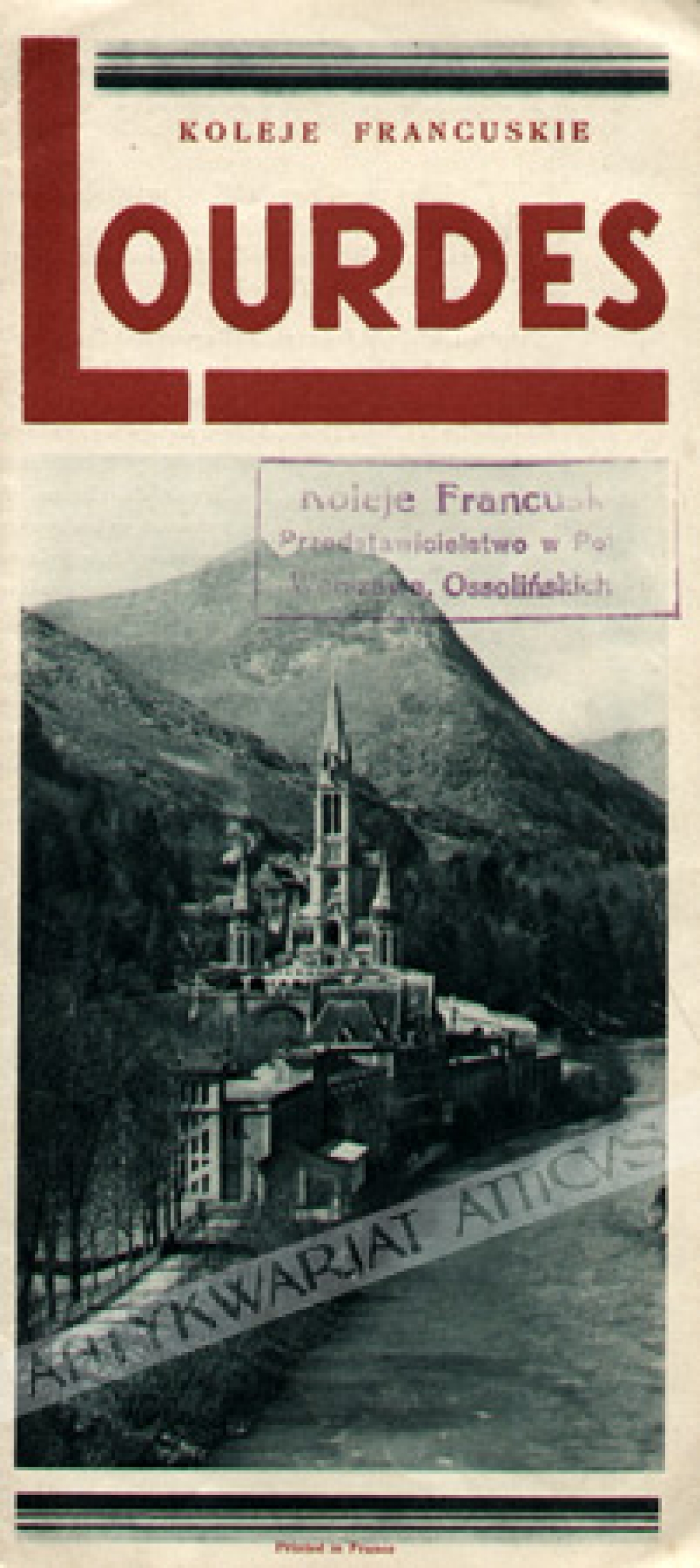 [folder reklamowy, lata 1930] Lourdes. Koleje francuskie