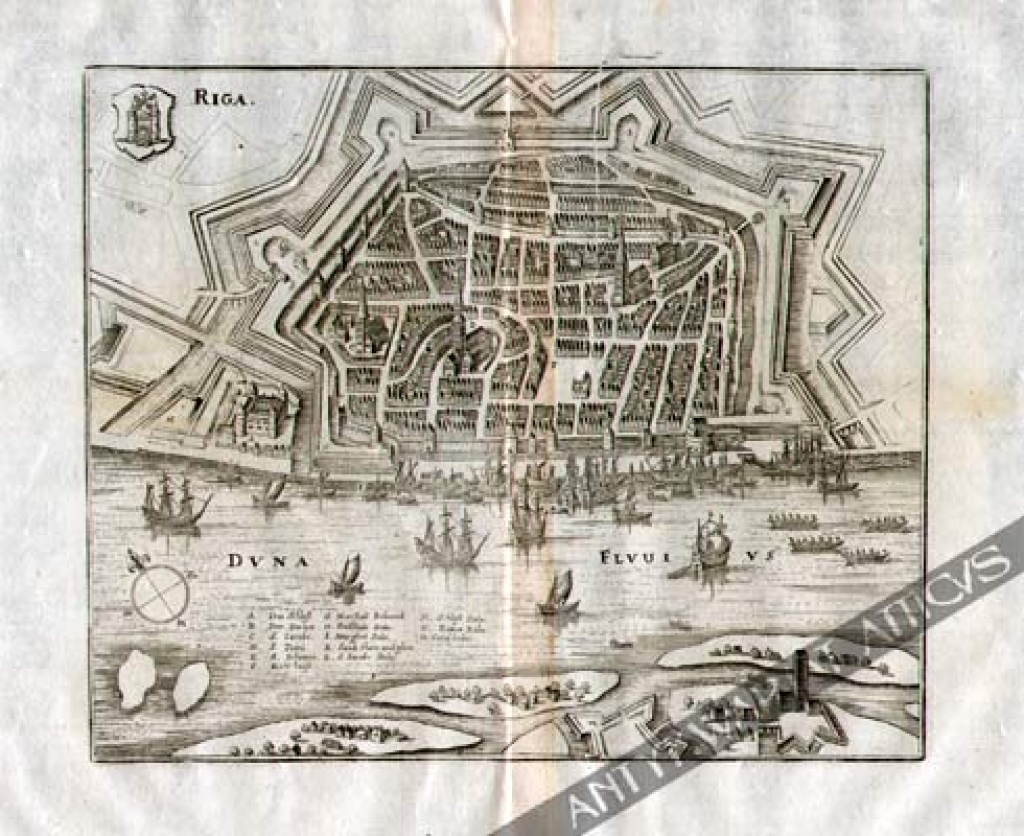 [plan Rygi z lotu ptaka, ok. 1641-1707] Riga