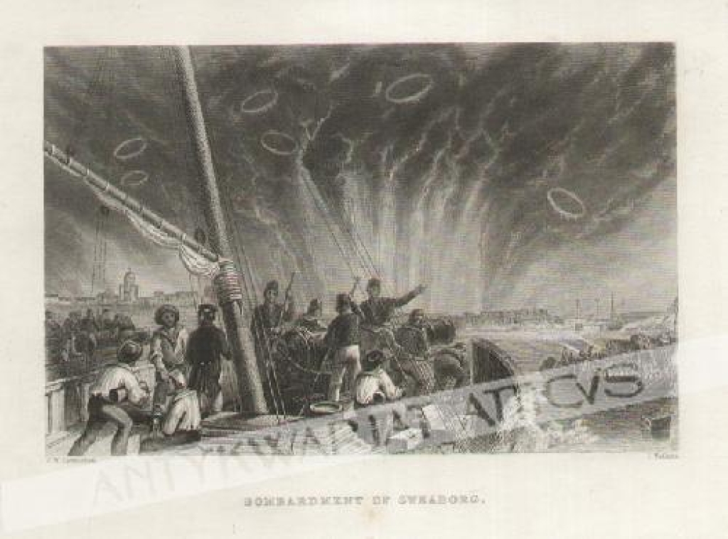 [rycina, ok. 1840] Bombardment of Sweaborg