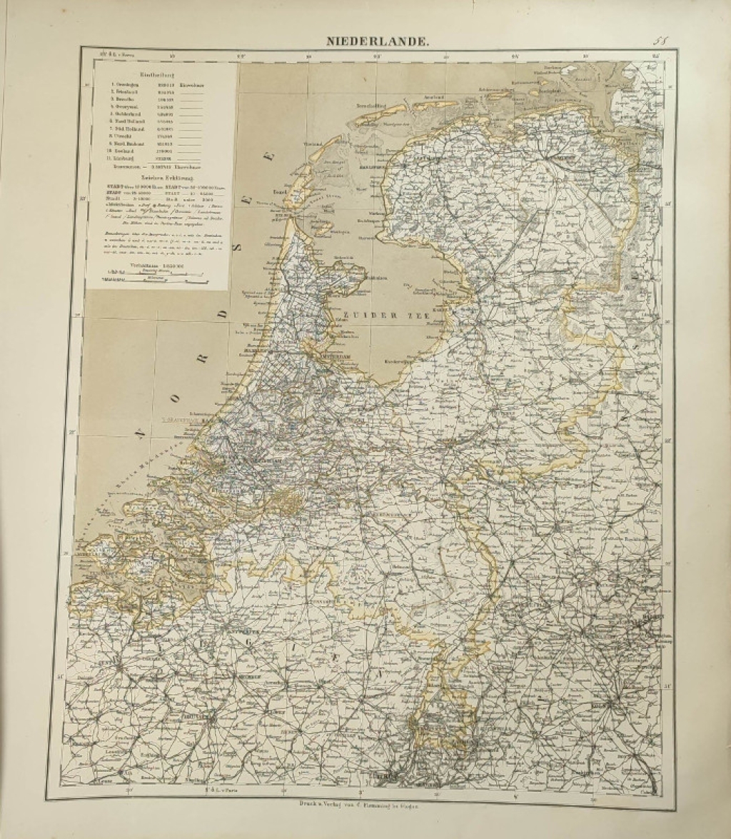 [mapa, 1879] Niederlande [Holandia]