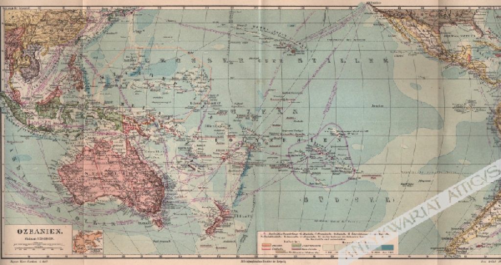[mapa, ok. 1905] OZEANIEN [Oceania]