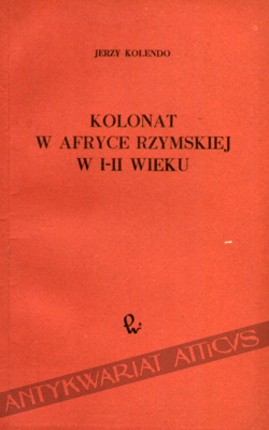 Kolonat w Afryce rzymskiej w I-II wieku i jego geneza