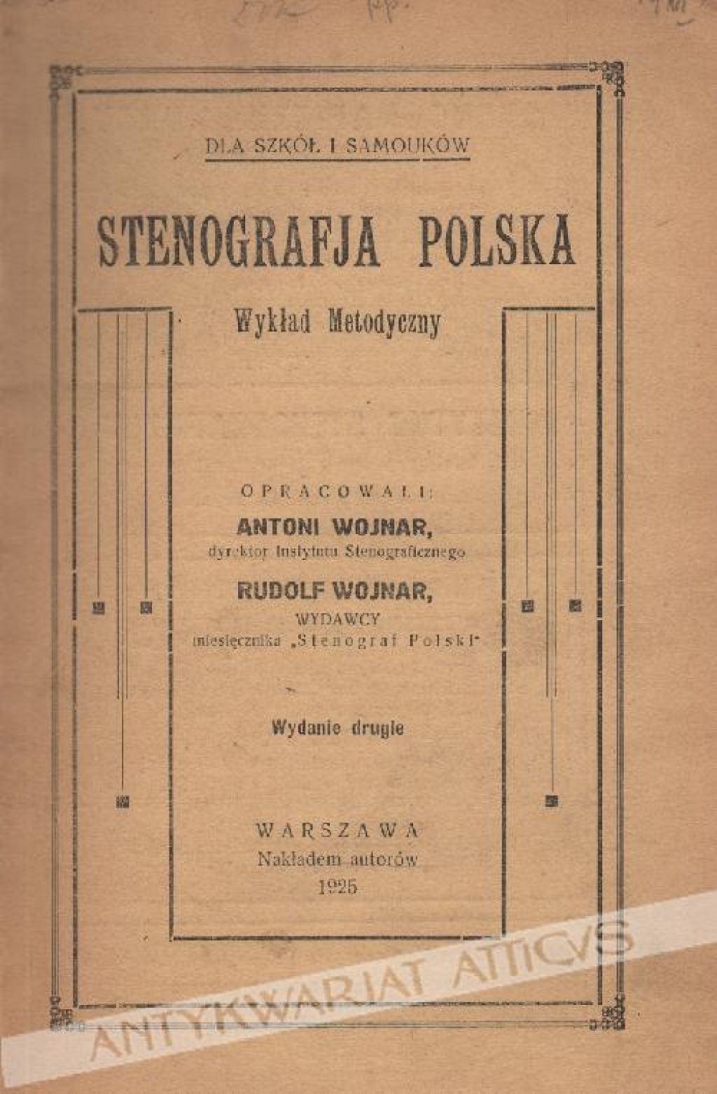 Dla szkół i samouków stenografja polska. Wykład metodyczny (System Gabelsbergera-Polińskiego)