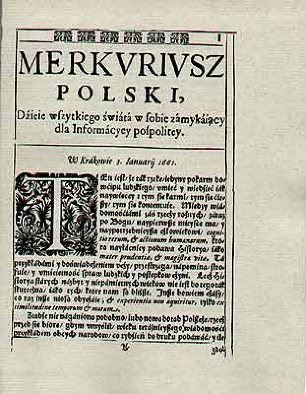 Merkuriusz Polski Ordynaryjny 1661 [reprint]