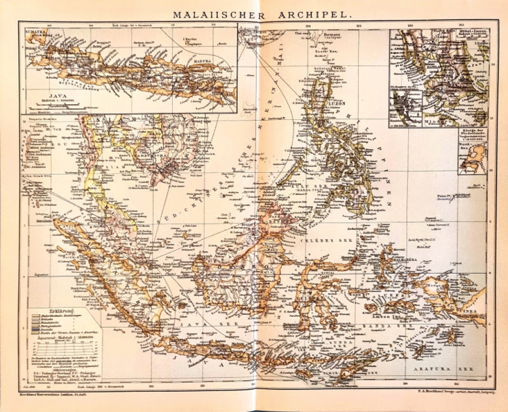 [mapa, Archipelag Malajski, 1898]  Malaiischer - Archipel