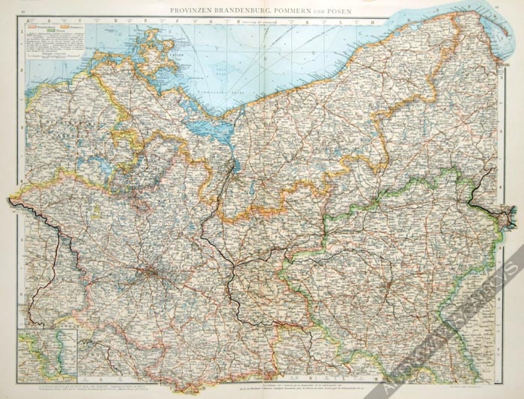 [mapa, 1899] Provinzen Brandenburg, Pommern und Posen