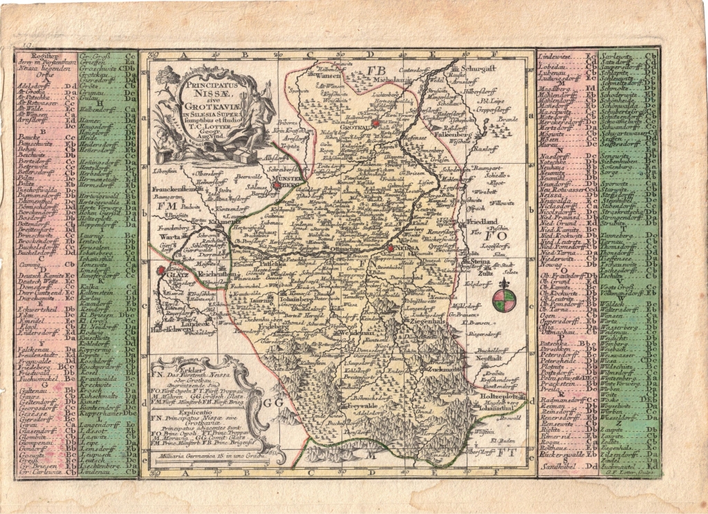 [mapa, Śląsk, ok. 1777]  Principatus Nissae, sive Grotkaviae In Silesia Superior