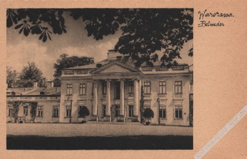 [pocztówka, lata 1920-te] Warszawa. Belweder