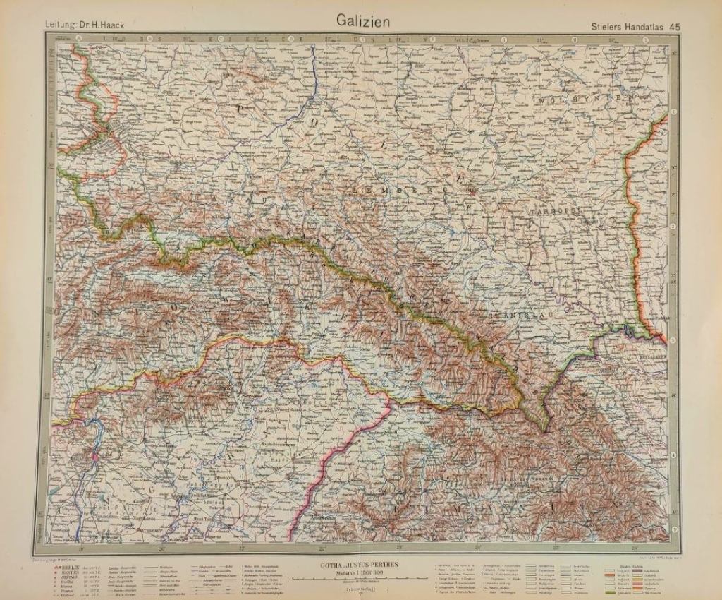 [mapa, 1925] Galizien [Galicja]