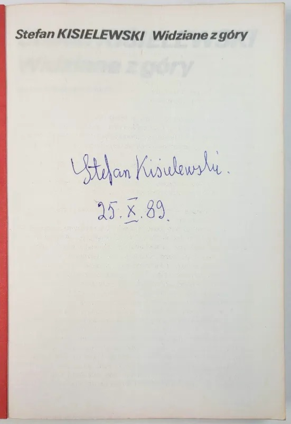 Widziane z góry  [autograf]
