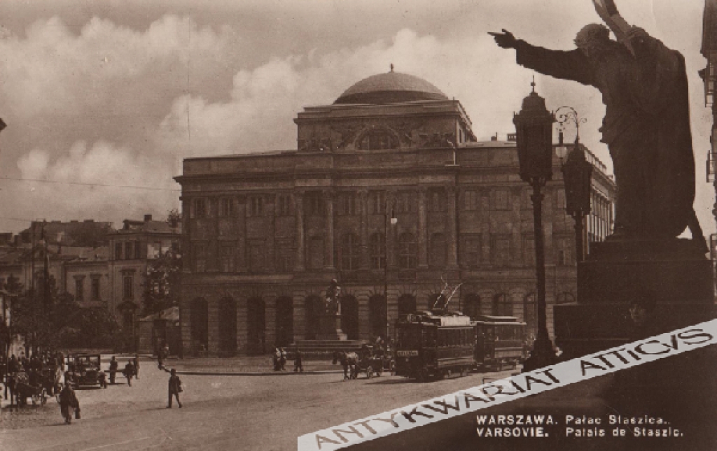 [pocztówka, lata 1930] Warszawa. Pałac Staszica.Varsovie. Palais de Staszic.