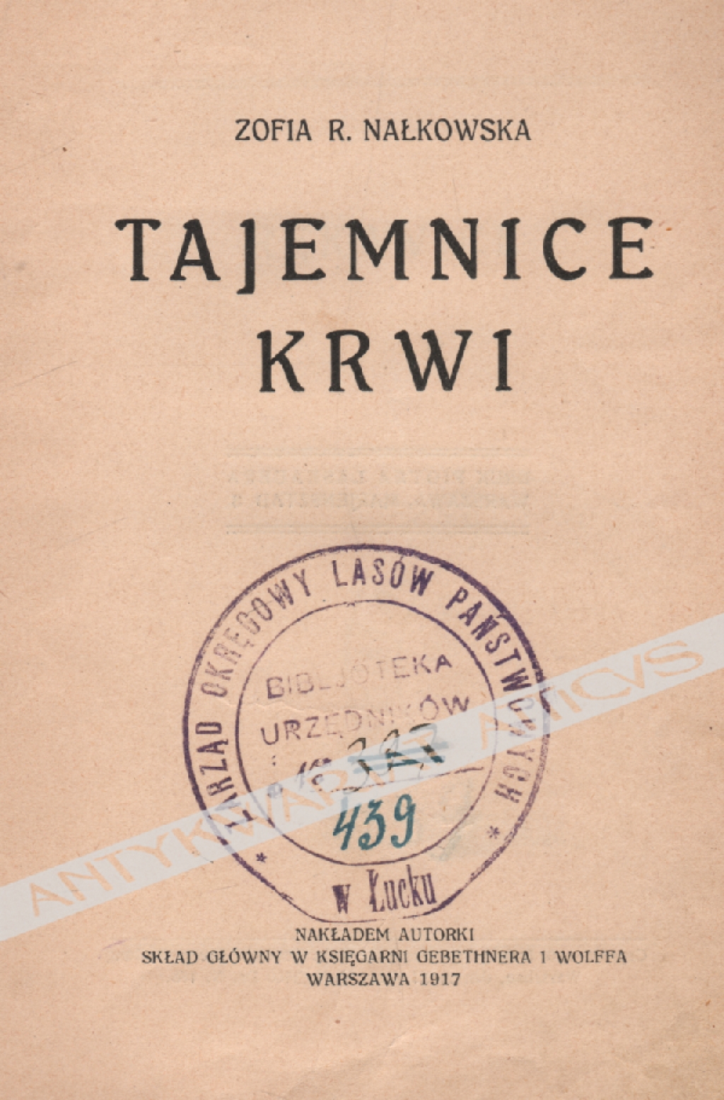 Tajemnice krwi [wydanie pierwsze] Krwią i atramentem. Nowele [współoprawne]