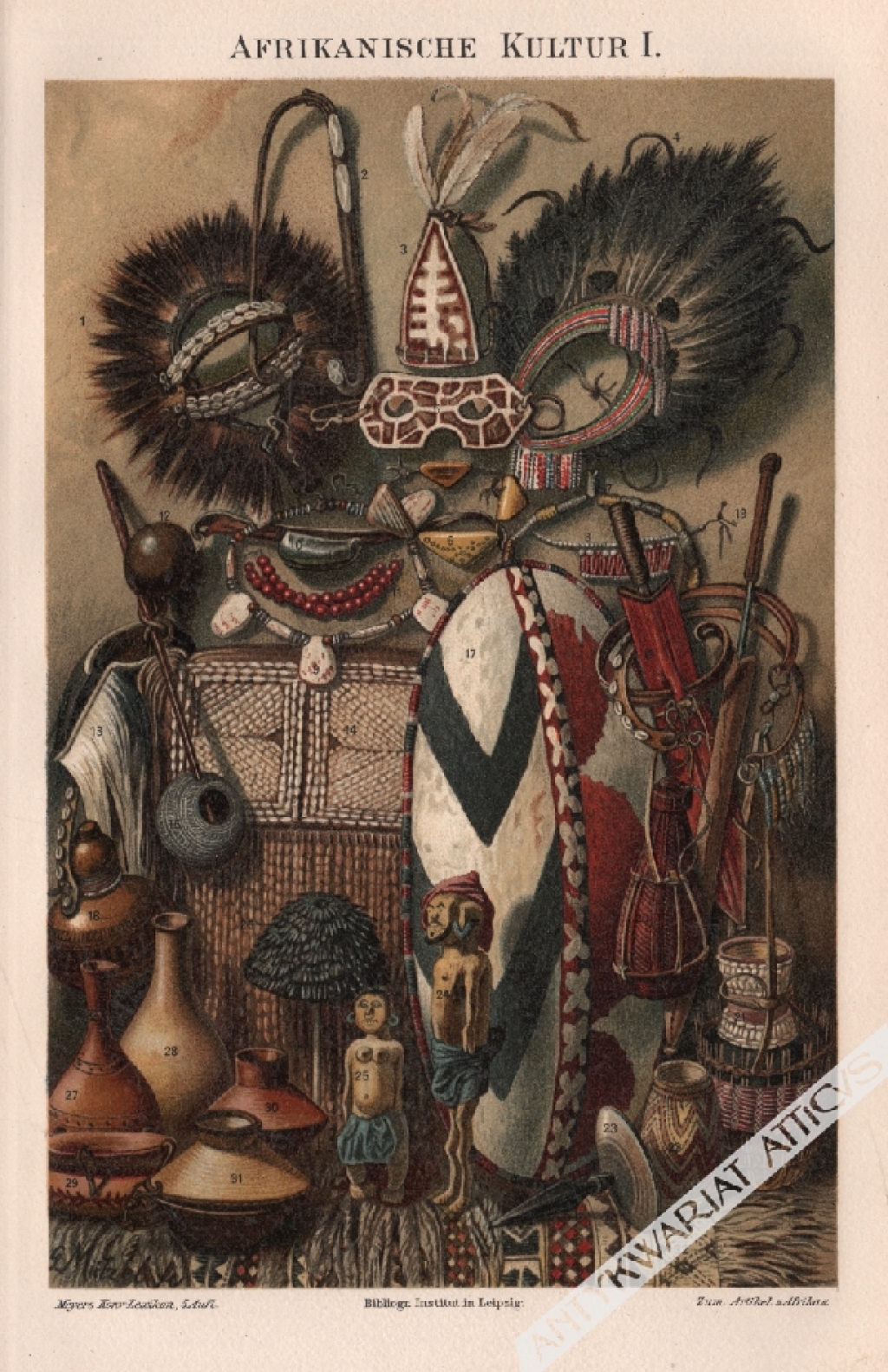 [ryciny, 1897] Afrikanische Kultur I-III [kultura afrykańska]
