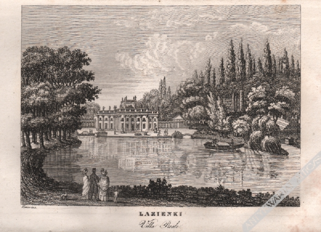 [rycina, Warszawa, 1831] Lazienki. Villa Reale [Warszawa. Łazienki Królewskie]