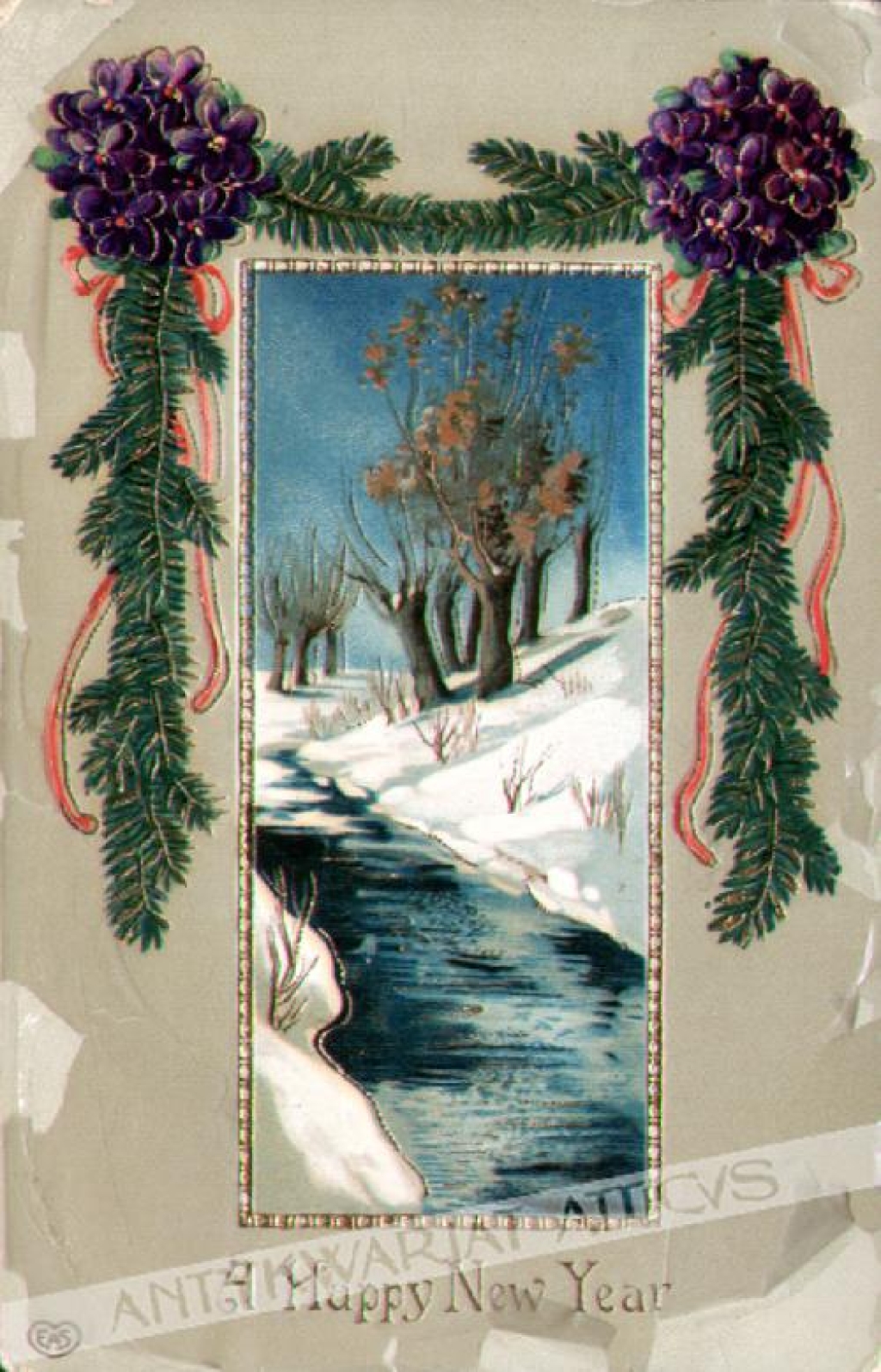 [pocztówka, ok. 1910] [Szczęśliwego Nowego Roku] A Happy New Year