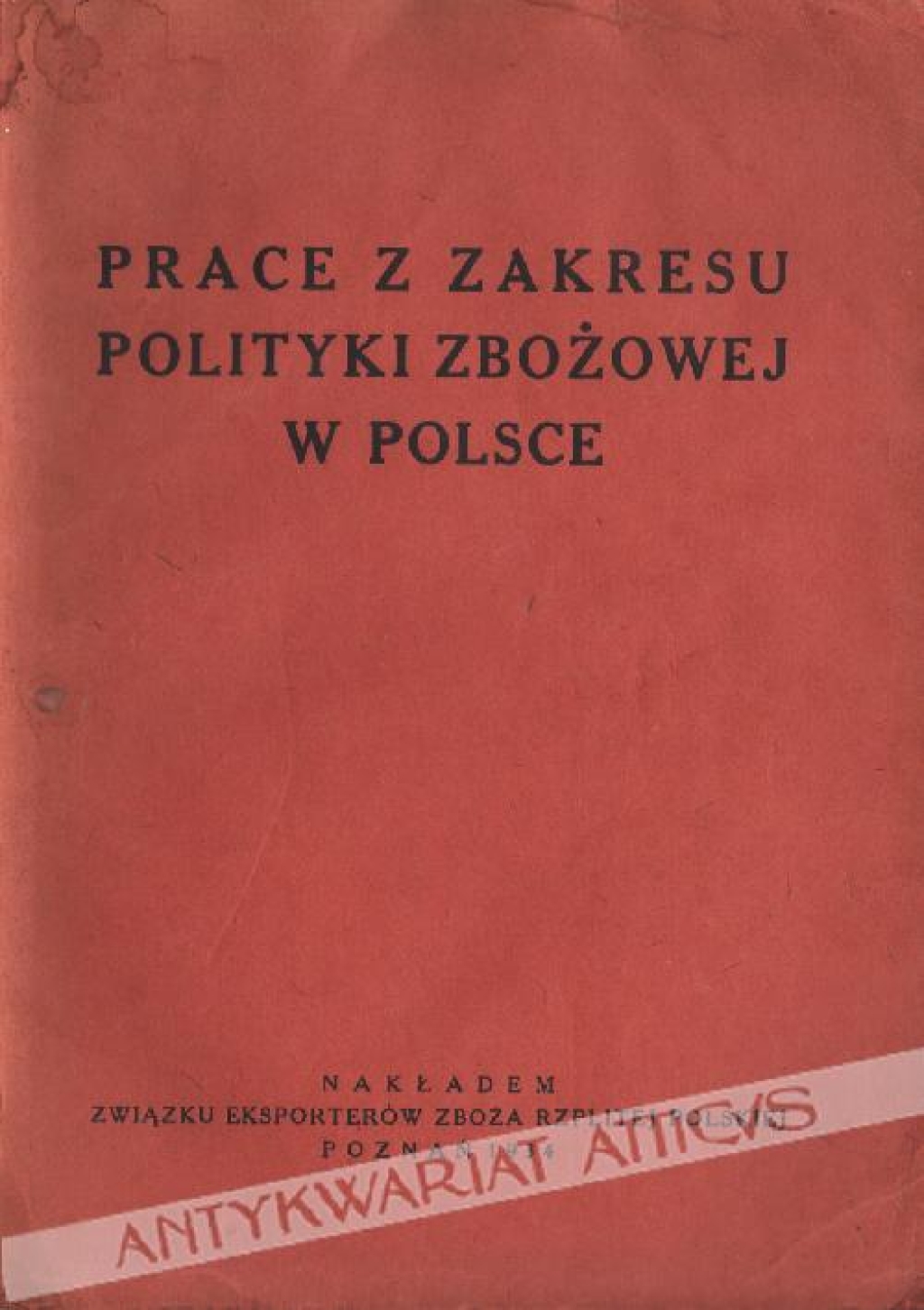 Prace z zakresu polityki zbożowej w Polsce