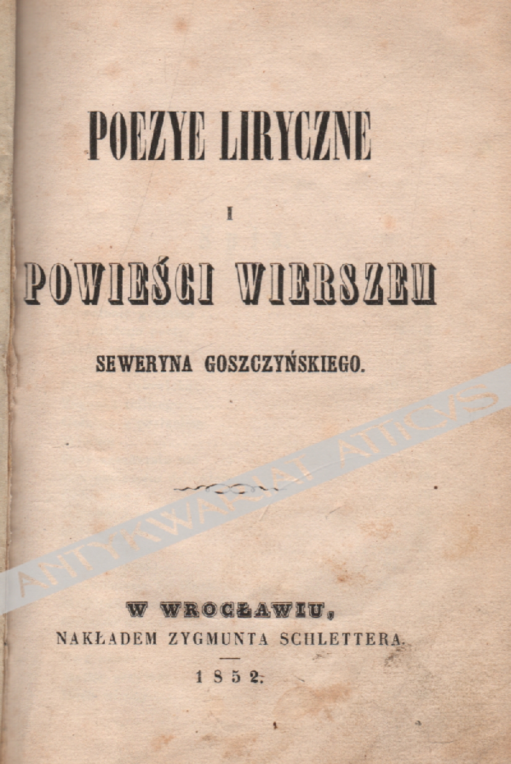 Poezye liryczne i powieści wierszem