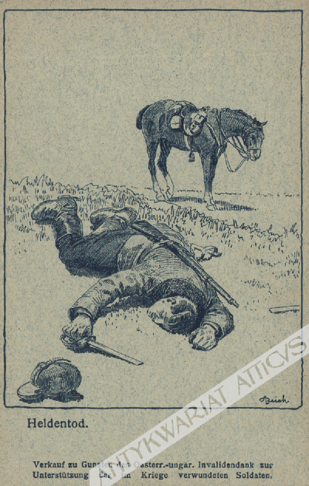 [pocztówka, ok. 1916] Heldentod [bohaterska śmierć]