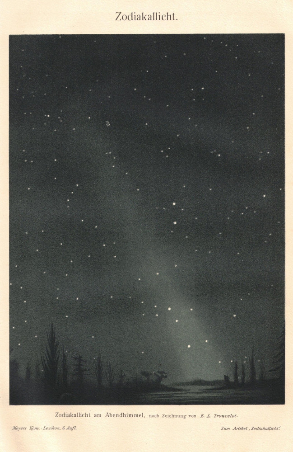 [rycina, 1908 r.] Zodiakallicht [światło zodiakalne]