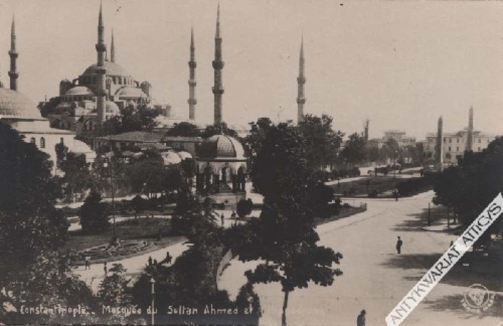 [pocztówka, ok. 1915] Mosquee du Sultan Ahmed et Hippodrome [Konstantynopol, Istambuł. Błękitny Meczet i Hipodrom]