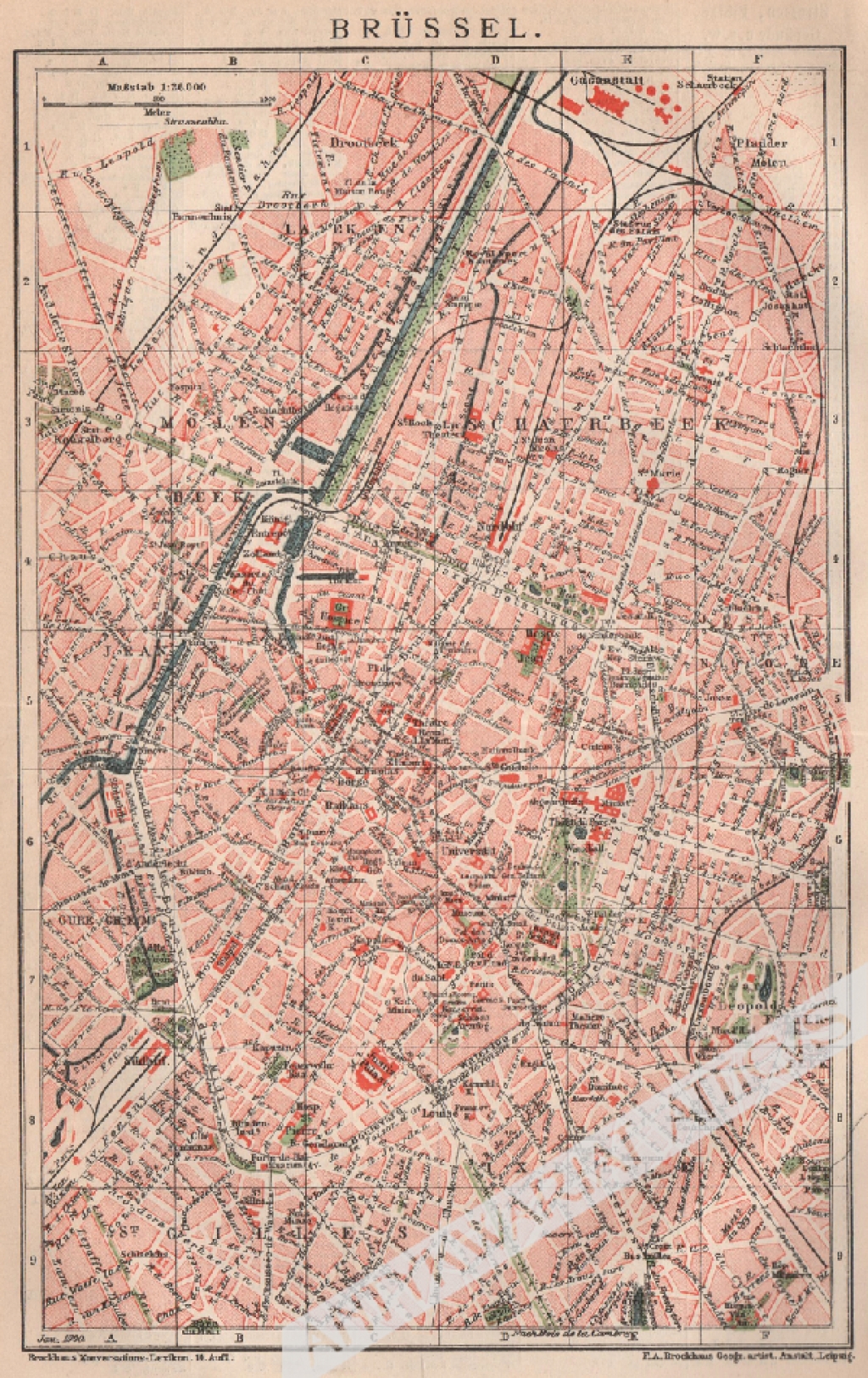 [mapa, 1900] Brussel [plan Brukseli]