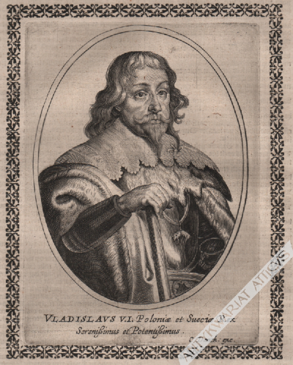 [rycina, po 1632] Vladislaus V.I. Poloniae et Sueciae Rex Serenissimus et Potentissimus [portret króla Władysława IV Wazy]