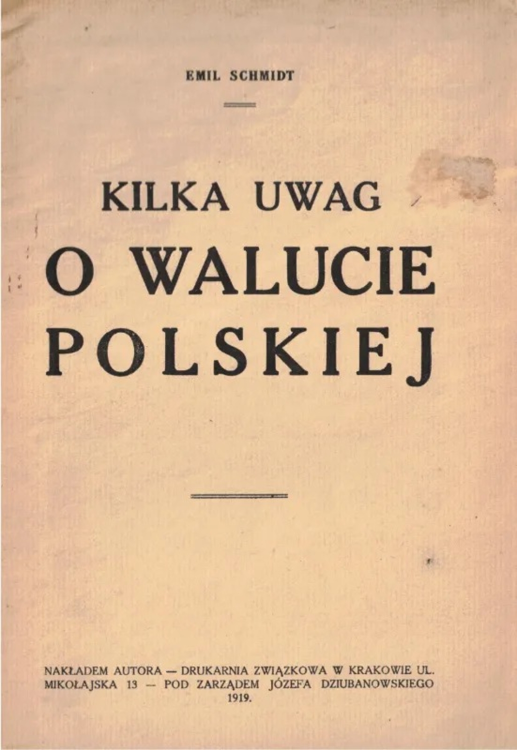 Kilka uwag o walucie polskiej