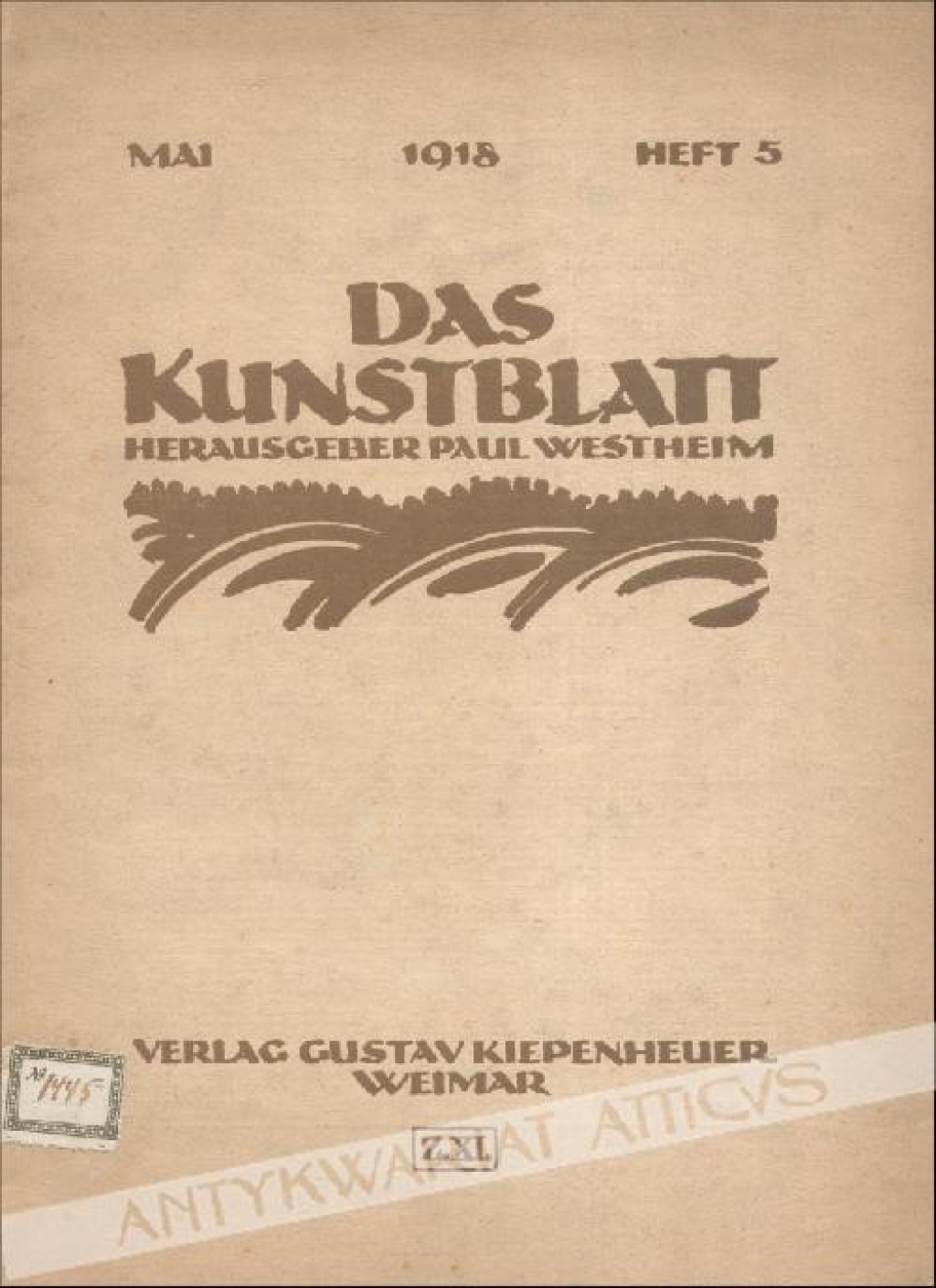 Das Kunstblatt. Heft 5, Mai 1918.