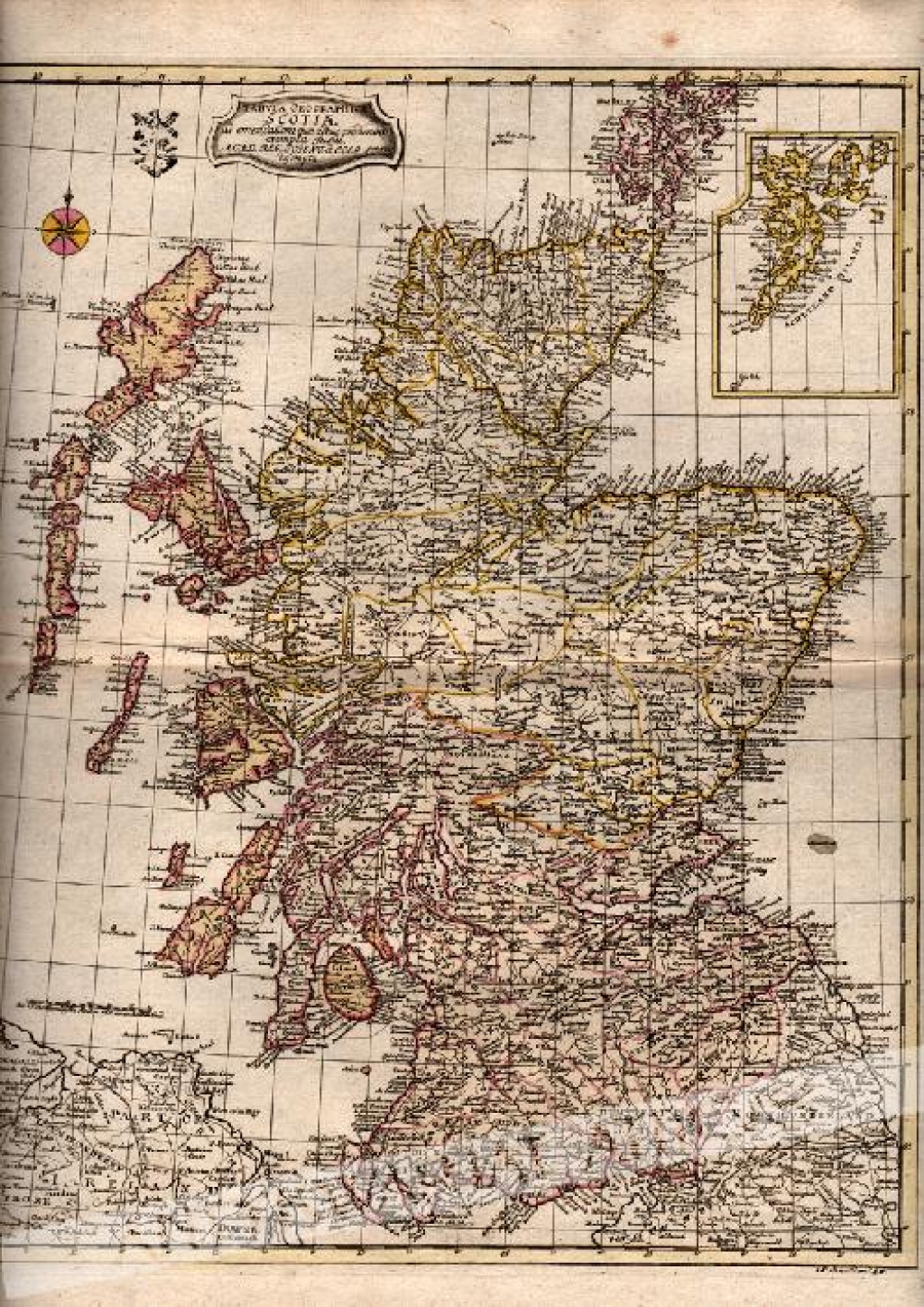 [mapa Szkocji, 1760] Tabula Geographica Scotiae ad emendiantora exempla adhuc etita jussu Acad. Reg. Scient. et   eleg. Litter descripta