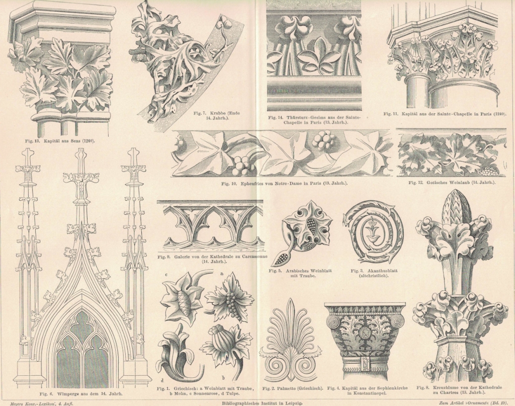 [rycina, 1887] Pflanzenormente. [ornamenty roślinne]