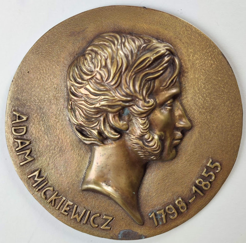 [medalion, okres międzywojenny]  Adam Mickiewicz (1798-1855)
