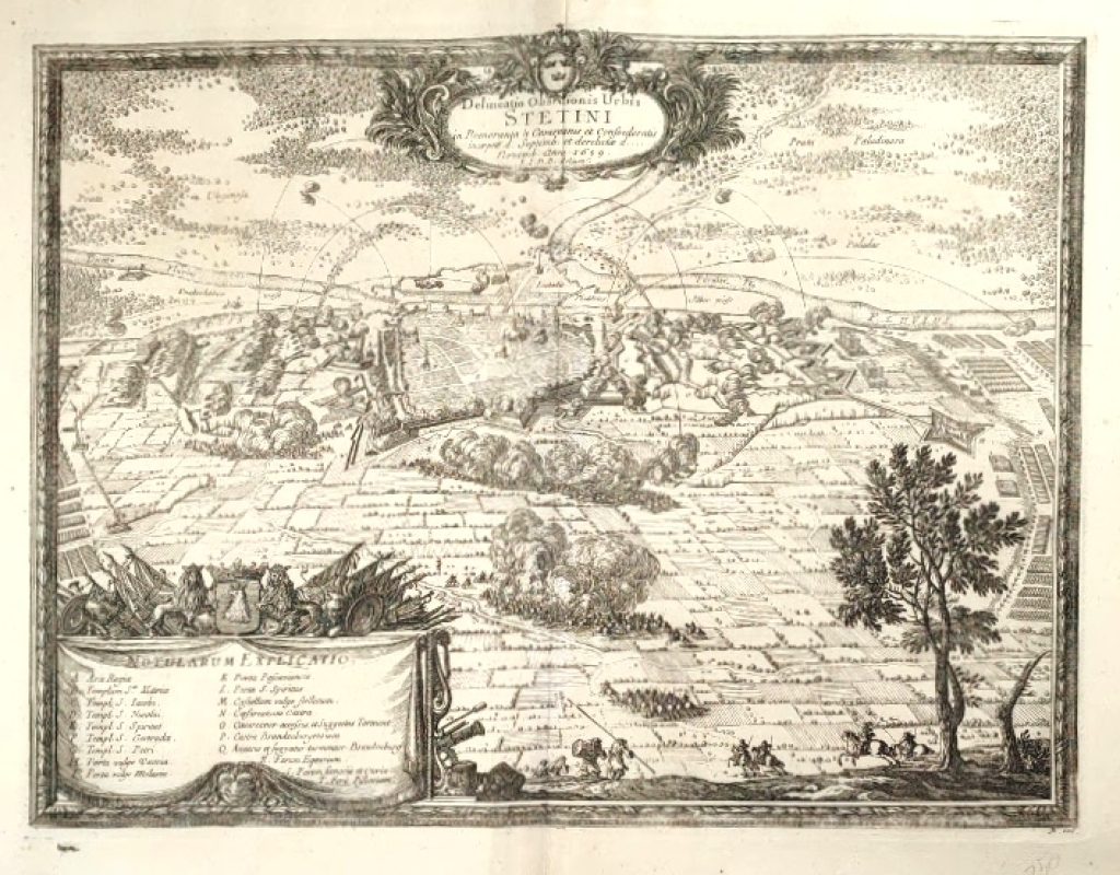 [Szczecin, 1696 r.] Delineatio Obsidionis Urbis Stetini in Pomerania a Cesareanis et Confoederatis […]
