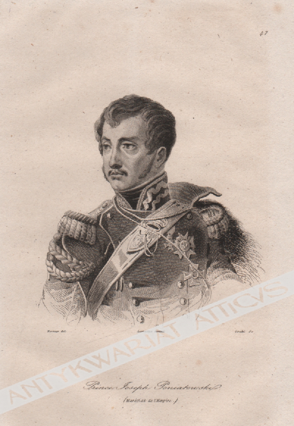 [rycina, 1840] Prince Joseph Poniatowski [książę Józef Poniatowski]