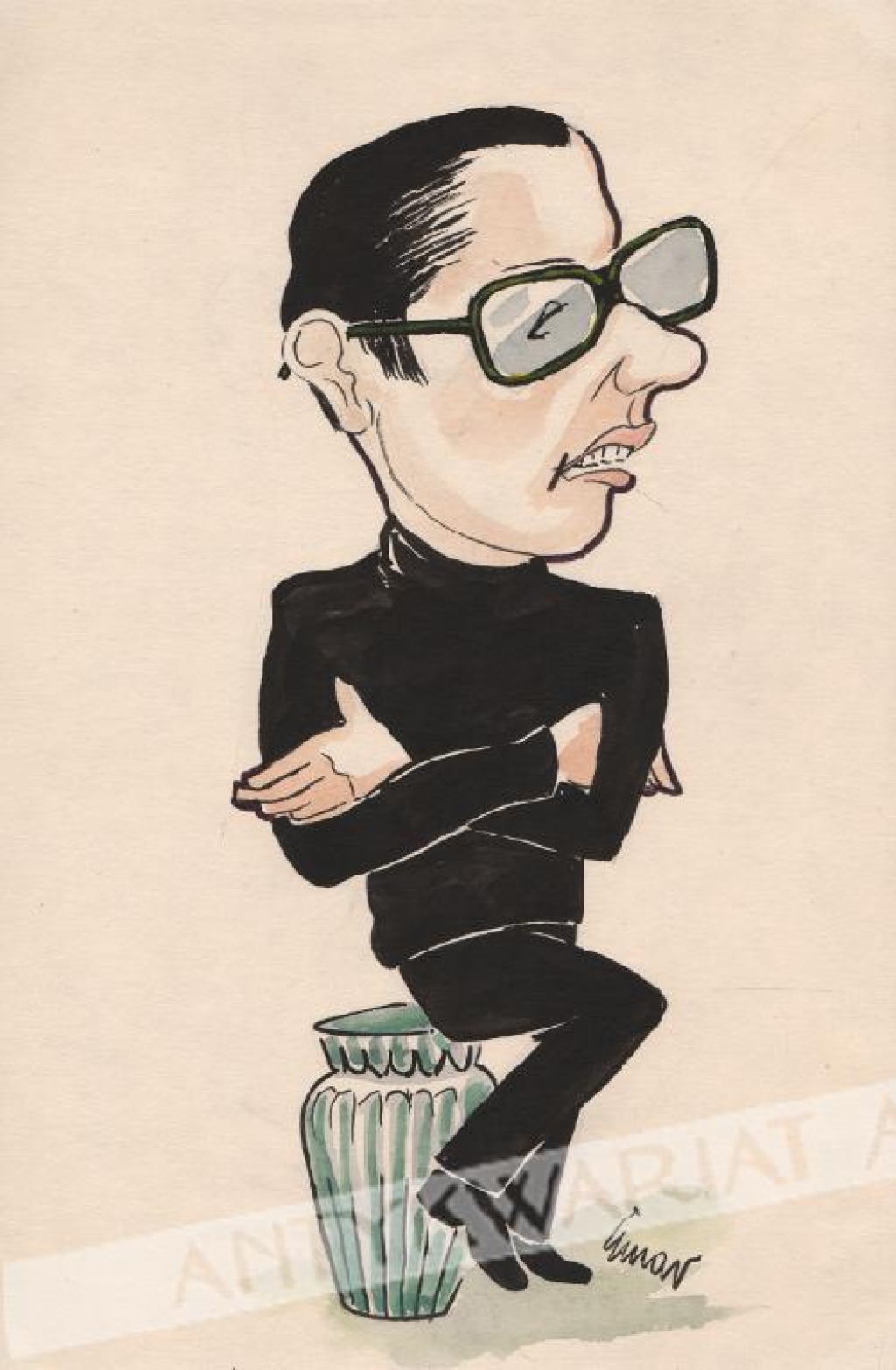 [rysunek, 1970-80] Krzysztof Zanussi