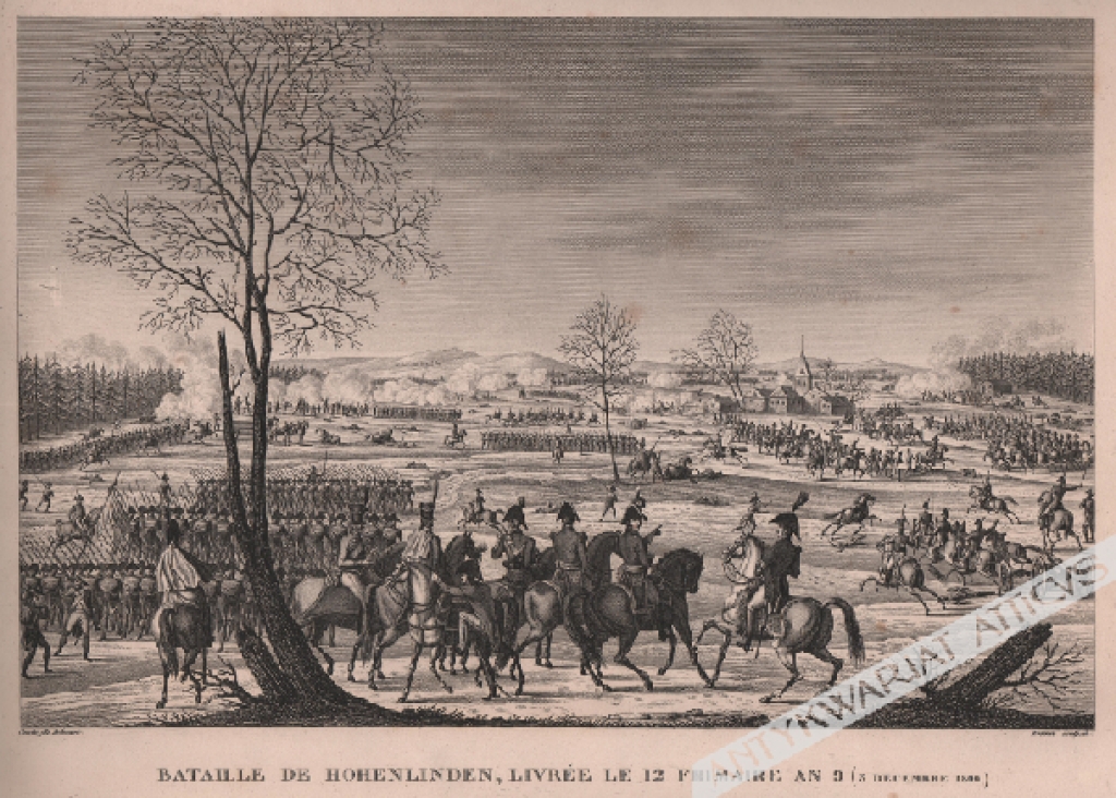 [rycina, ok. 1860] [Bitwa pod Hohenlinden] Bataille de Hohenlinden, livree le 12 Frimaire an 9 (3 Decembre 1800)