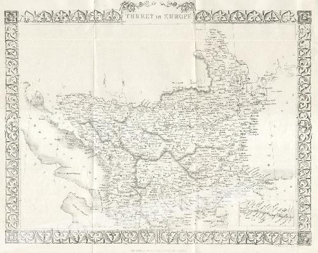 [mapa Turcji, ok. 1840] Turkey in Europe
