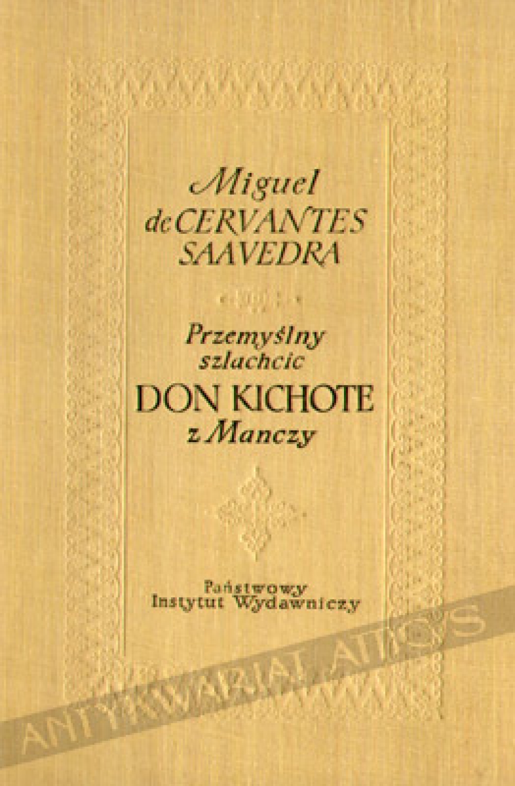 Przemyślny szlachcic don Kichote z Manczy, t. I-II