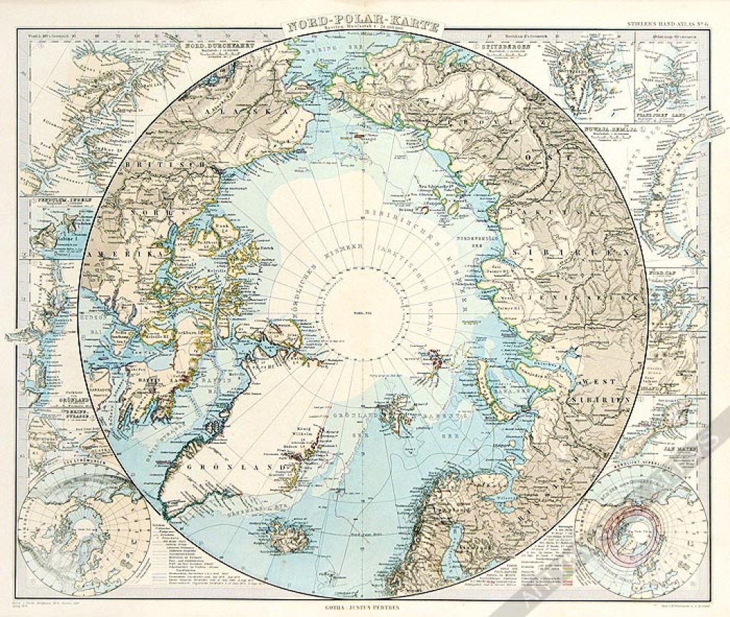 [mapa, 1881] Nord-Polar-Karte [Biegun Północny]