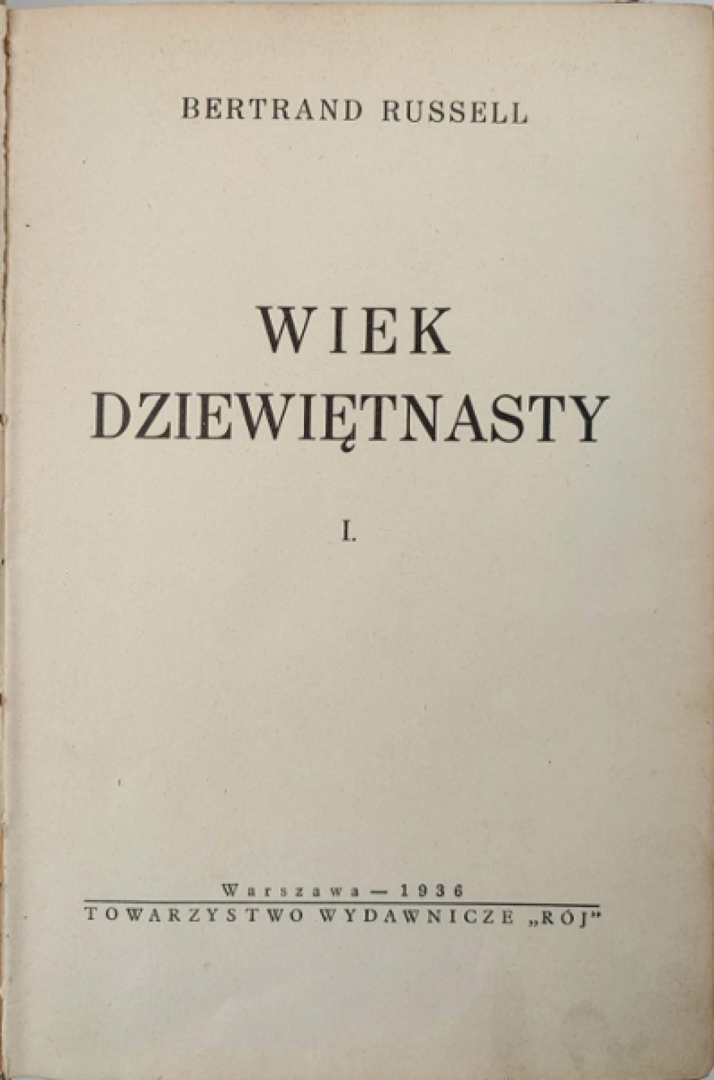 Wiek dziewiętnasty, t. I-II