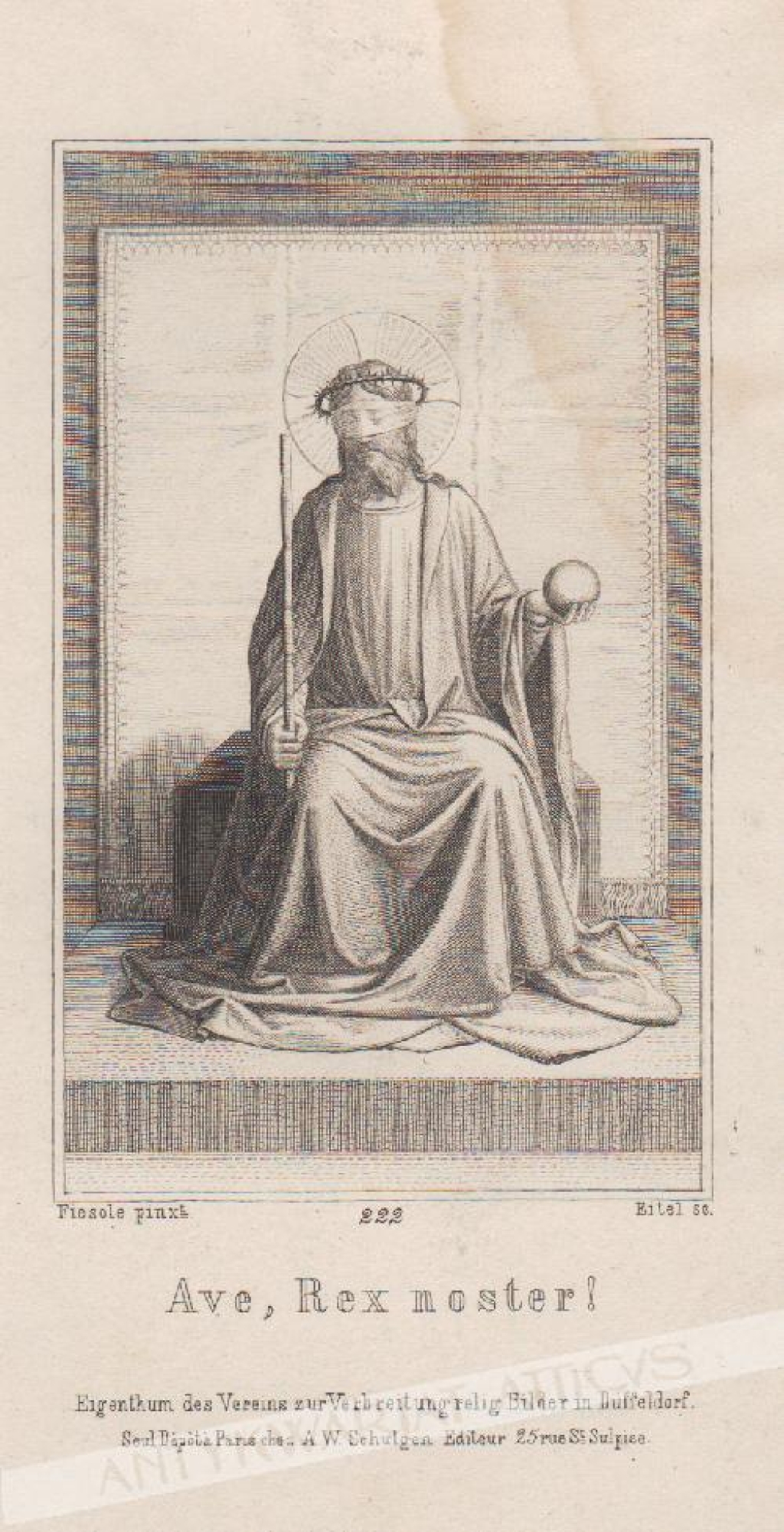 [rycina, 1865] Ave, Rex noster!