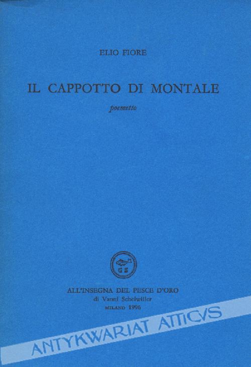 Il cappotto di montale. Poemetto [dedykacja]