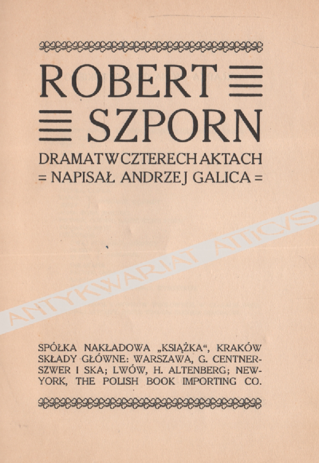 Robert Szpron. Dramat w czterech aktach
