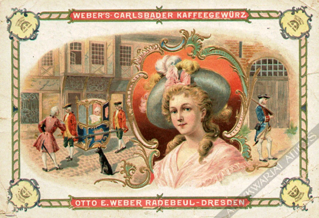 [karta reklamowa] Weber's Carlsbader Kaffeegewurz[Karlsbadzkie przyprawy Webera]