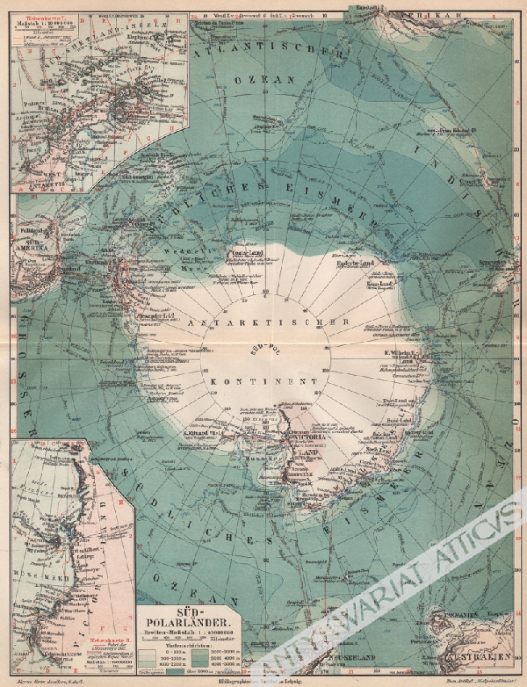 [mapa, 1908] Karte der Sudpolarlander [Antarktyda]