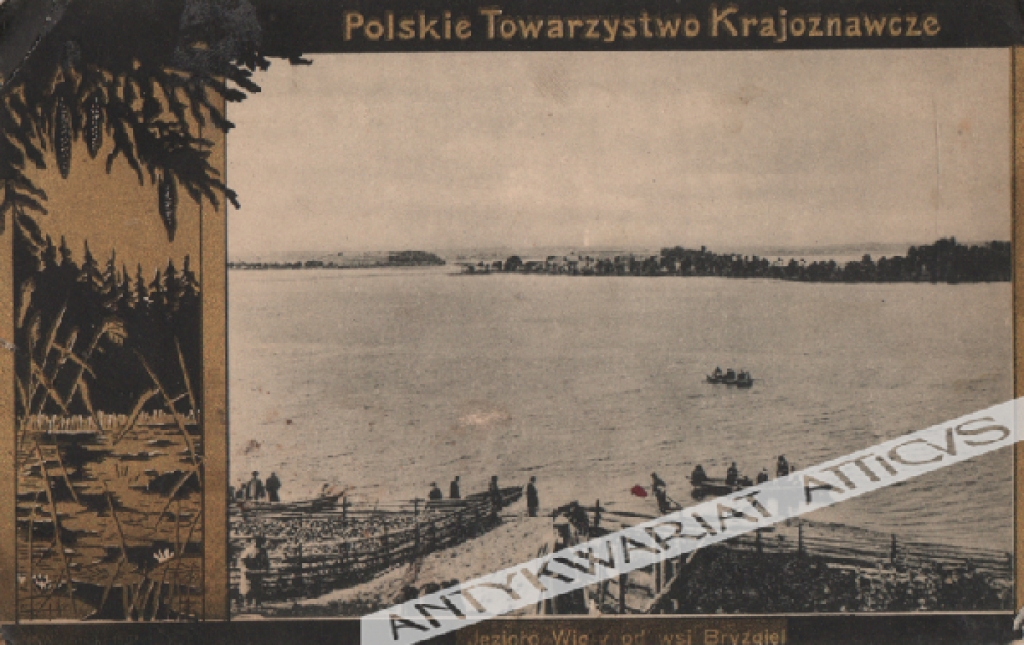 [pocztówka, ok. 1907] Jezioro Wigry od wsi Bryzgiel na wyspy "Krowę" i "Ordów"